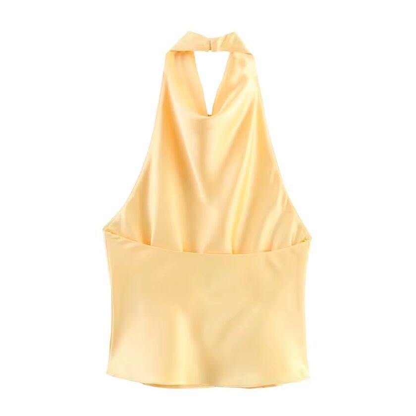 Satin Drape Neck Top – Eleganz trifft auf modernen Minimalismus - Image 9