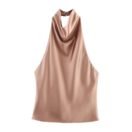Satin Drape Neck Top – Eleganz trifft auf modernen Minimalismus