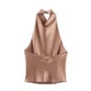 Satin Drape Neck Top – Eleganz trifft auf modernen Minimalismus