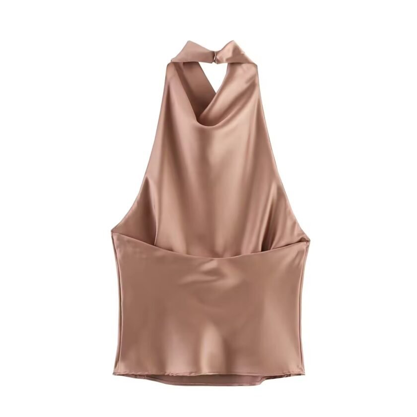 Satin Drape Neck Top – Eleganz trifft auf modernen Minimalismus - Image 11