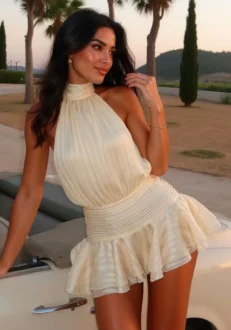 Halterneck Dream Dress – Zeitlose Eleganz mit verspieltem Twist