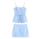 Blue Belle – 2-teiliges Sommer-Set aus Top & Minirock in Babyblau