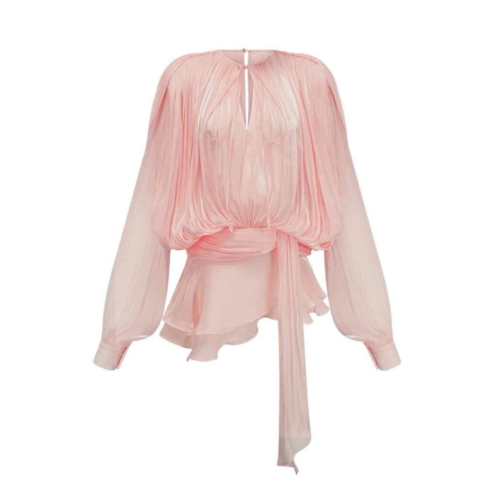 Celina Plissee Kleid Damen Roséglanz