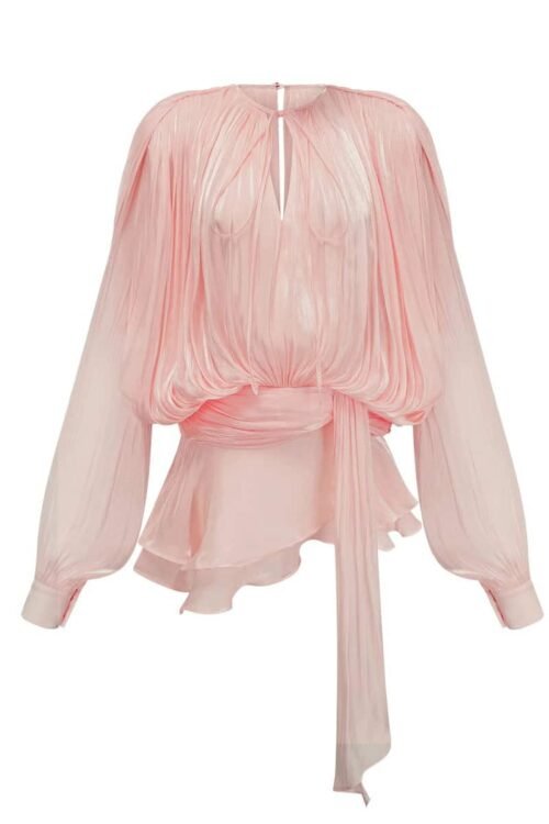 Celina Plissee Kleid Damen Roséglanz