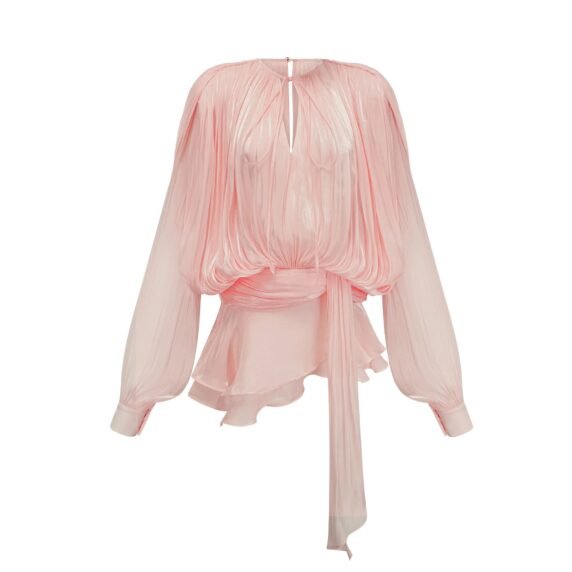 Celina Plissee Kleid Damen Roséglanz