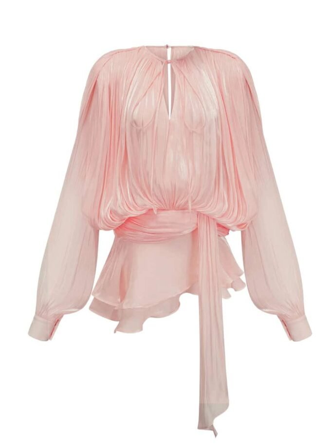 Celina Plissee Kleid Damen Roséglanz