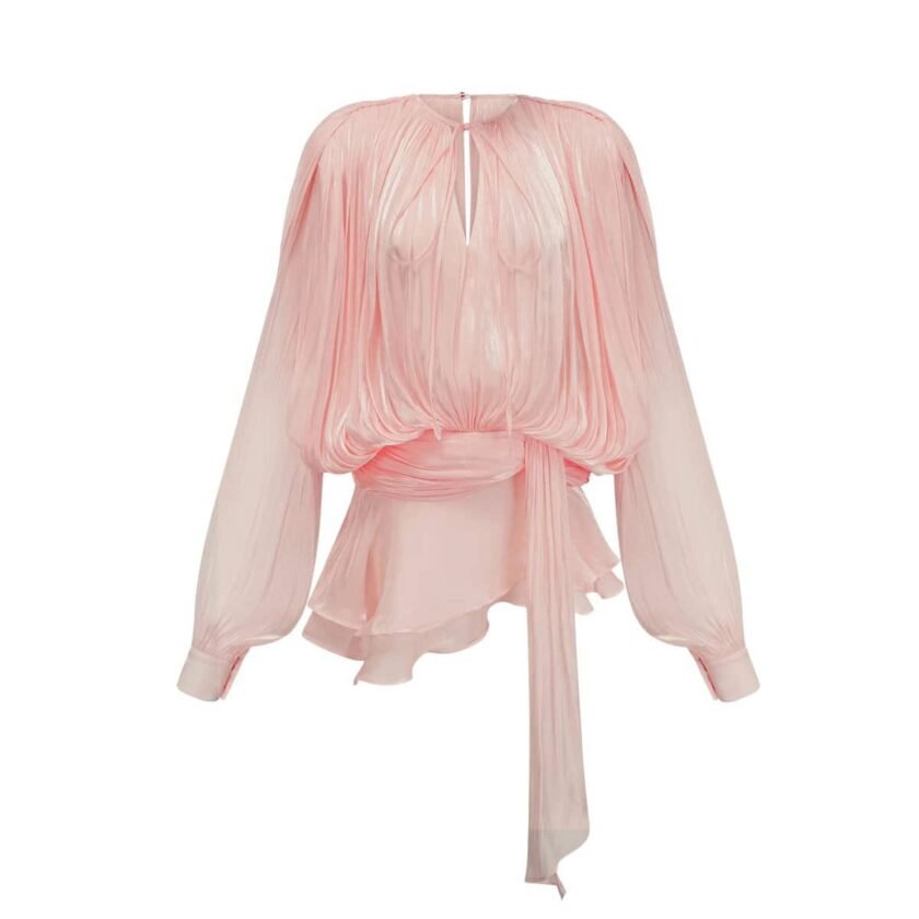 Celina Plissee Kleid Damen Roséglanz