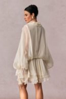 Elegantes Rüschenkleid aus Seidenmischung