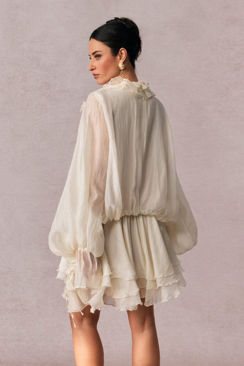 Elegantes Rüschenkleid aus Seidenmischung - Image 6