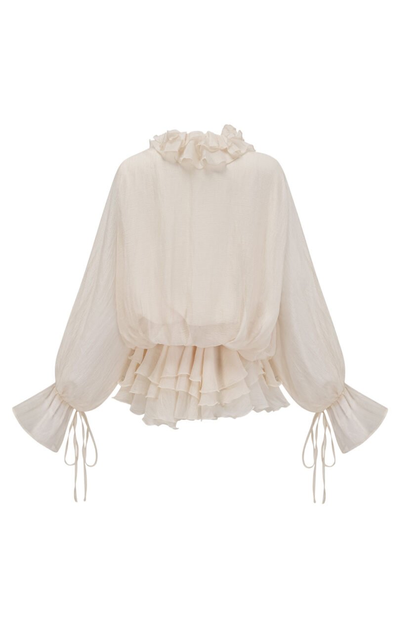 Elegantes Rüschenkleid aus Seidenmischung - Image 8