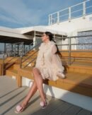 Elegantes Rüschenkleid aus Seidenmischung