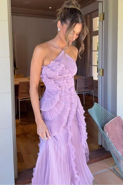 Lunara Ruffle Gown Maxikleid