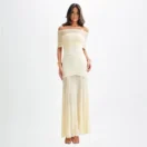 Alessia Off-Shoulder Maxi Kleid – Zeitlose Eleganz mit moderner Raffinesse
