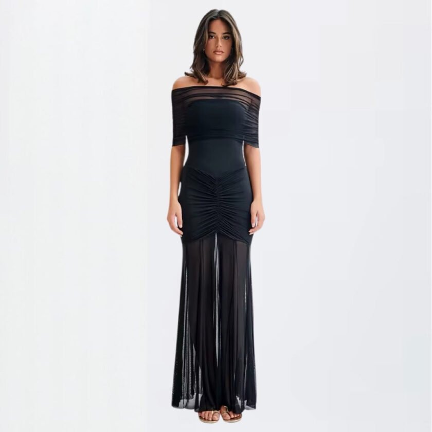 Alessia Off-Shoulder Maxi Kleid – Zeitlose Eleganz mit moderner Raffinesse - Image 4