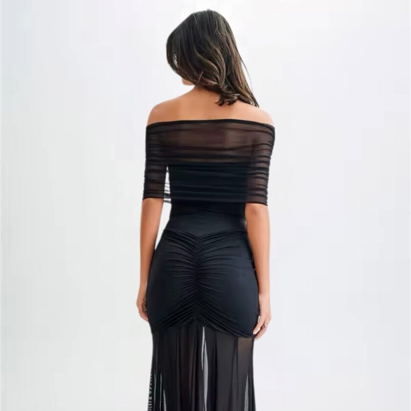 Alessia Off-Shoulder Maxi Kleid – Zeitlose Eleganz mit moderner Raffinesse - Image 5