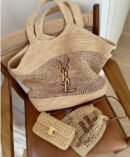 Golden Beach Bag mit kleine Tasche