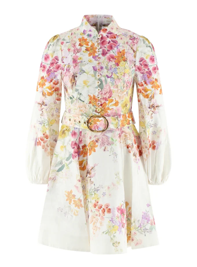 Aurora Bloom Belted Dress
