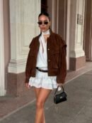 Besellics Oversized Velourslederjacke – Luxus Suede Jacket für Damen