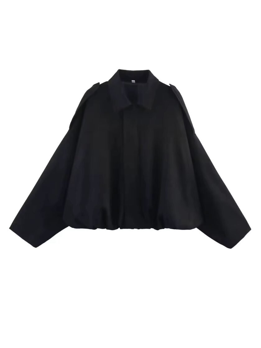 Oversized Suede-Look Jacke mit elastischem Bund - Image 6