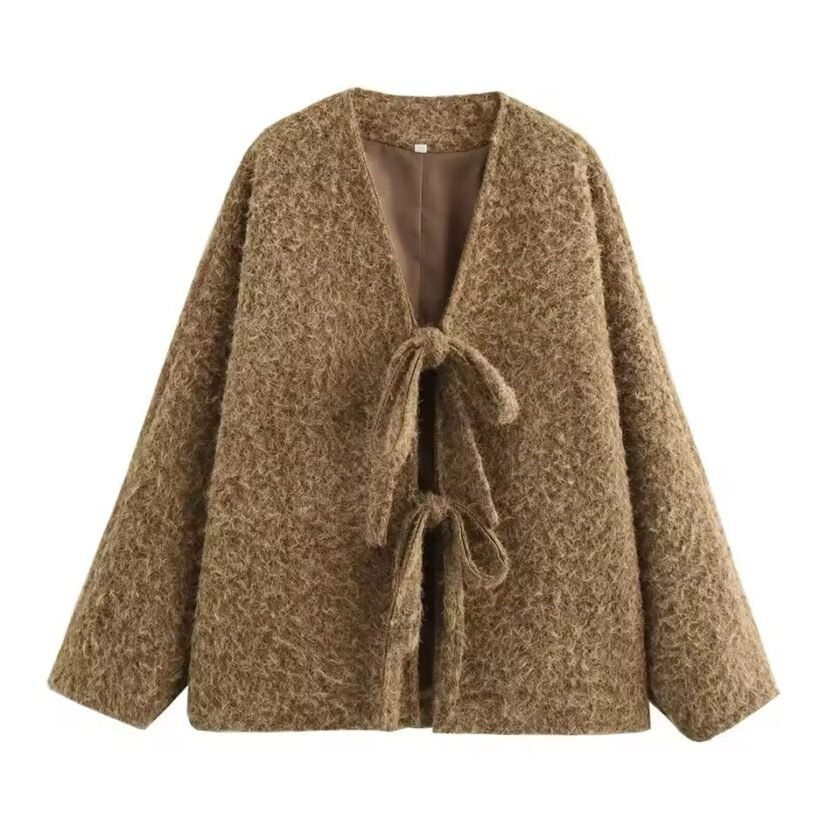 Damen Strickjacke aus Woll-Mix mit Schleifenverschluss - Image 12