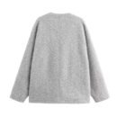 Damen Strickjacke aus Woll-Mix mit Schleifenverschluss