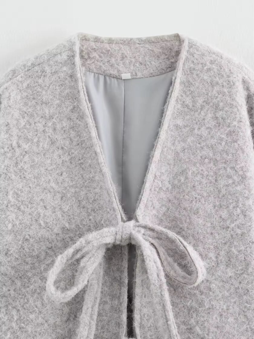 Damen Strickjacke aus Woll-Mix mit Schleifenverschluss - Image 5